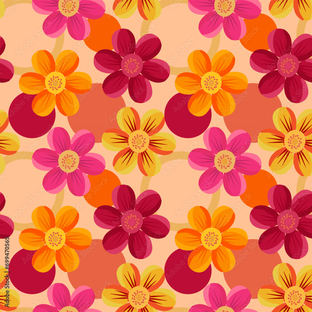 Pattern with flowers. Vector illustration. Pattern with flowers. Vector illustration.