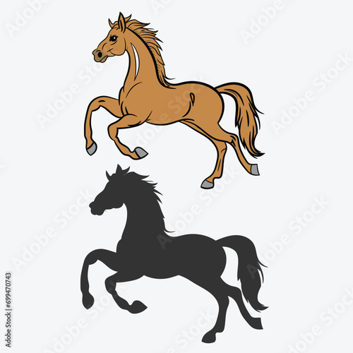 vector horse cartoon isolated