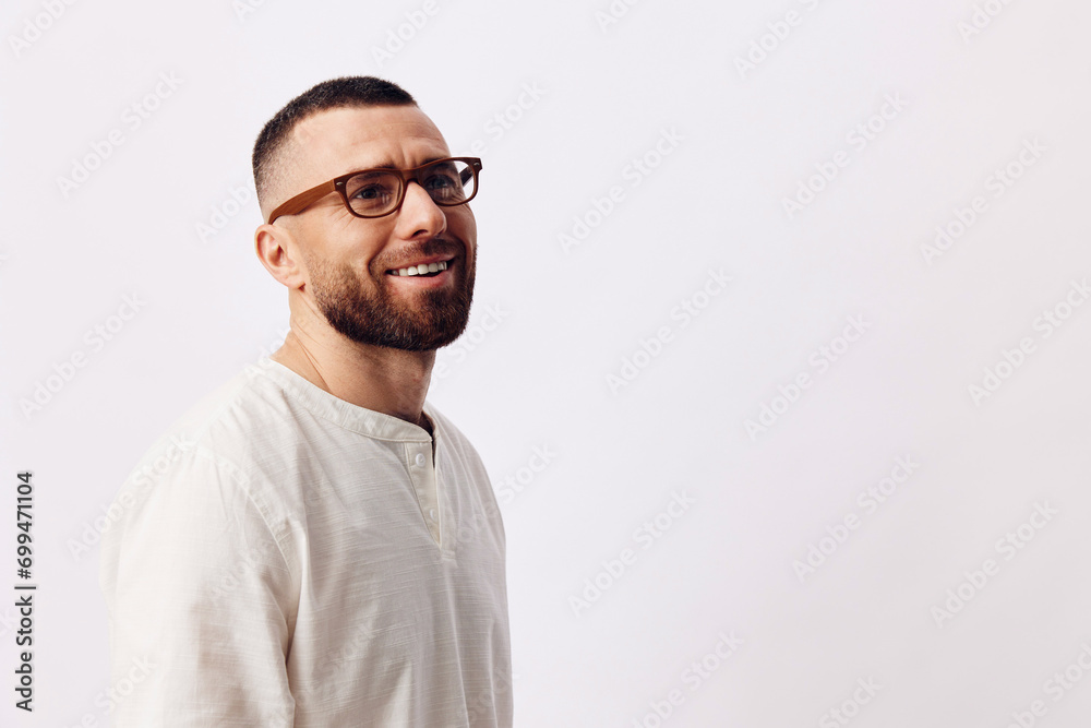 Person man adult lifestyle beard face background attractive fashionable portrait guy man happy caucasian white