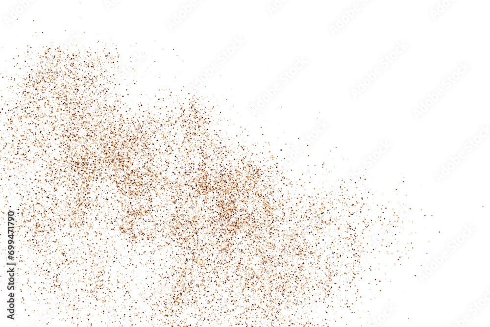 Abstract brown texture isolated on white background.  Vector illustration.	
