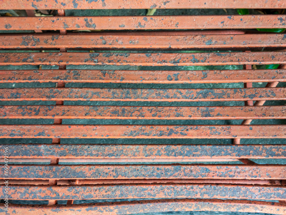 bench rusty metal background in the house bench rusty metal background in the house
