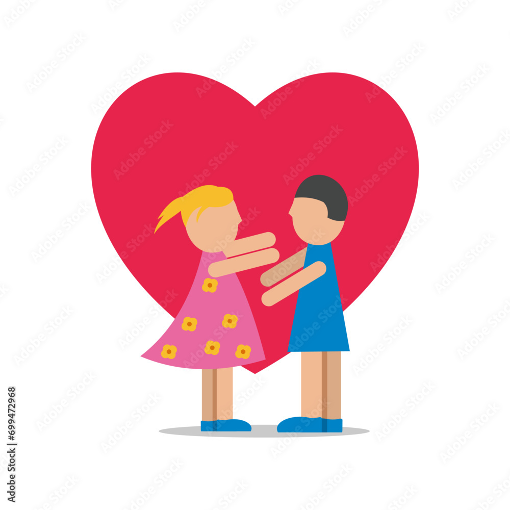 valentine day vector flat illustration valentine day vector flat illustration