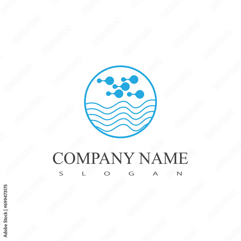 Molecule logo vector template element and symbol Molecule logo vector template element and symbol