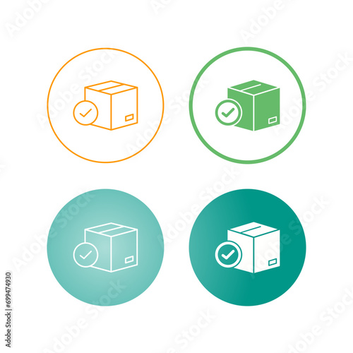 Package Delivered Vector Icon photo