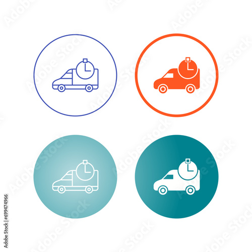 Time Based Delivery Vector Icon