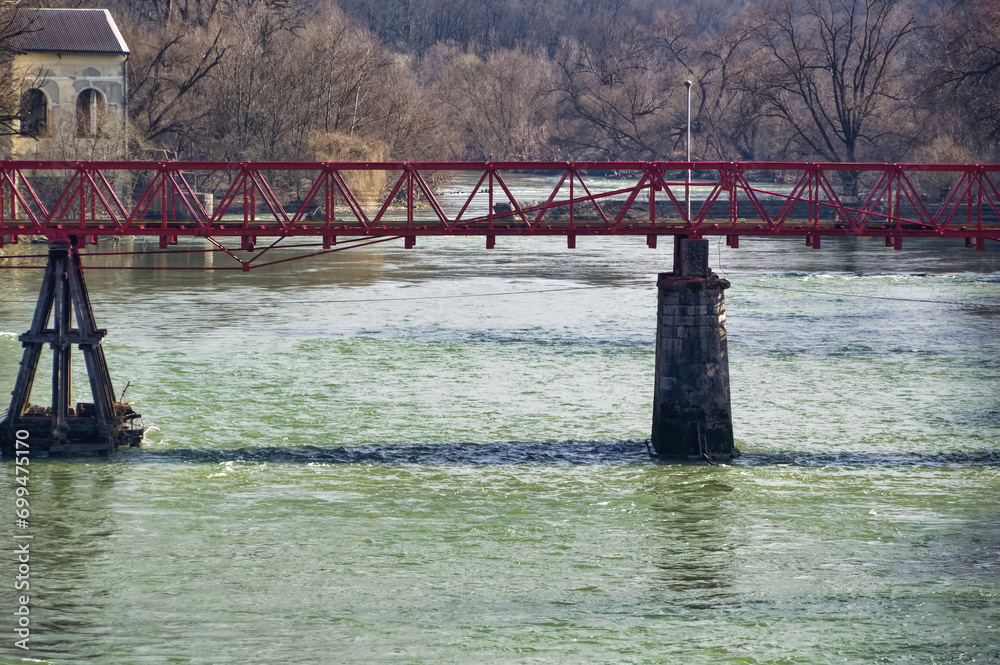Reconstructed old bridge over river Vrbas in Banja Luka, Bosnia and Herzegovina.