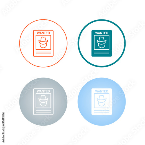 Wanted Poster Vector Icon