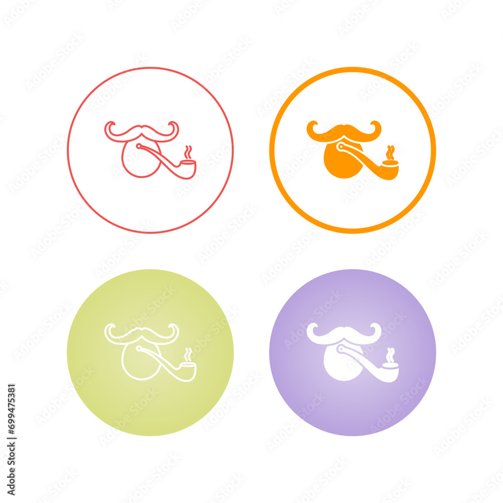 Pirate with Smoking Pipe Vector Icon