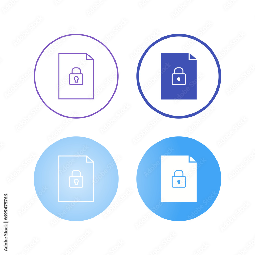 Secure Document Vector Icon Secure Document Vector Icon