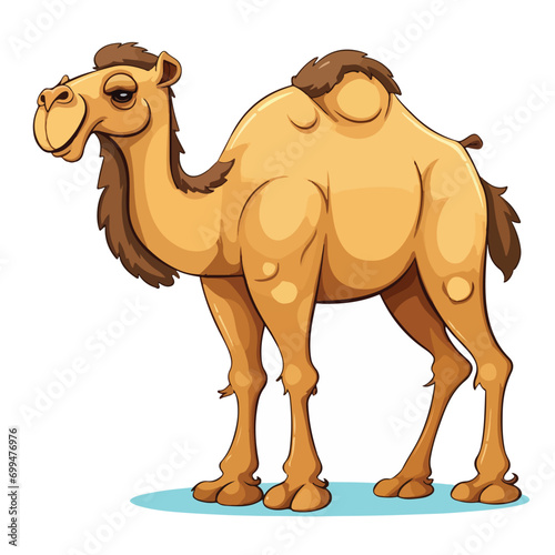 Quirky Cartoon Camel: Isolated Character Illustration