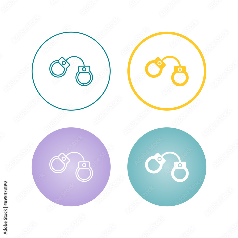 Obraz premium Handcuffs Vector Icon
