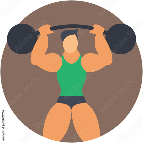Bodybuilder Vector Icon