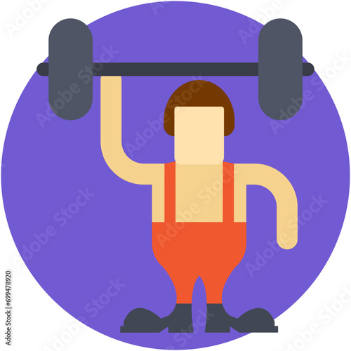 Weightlifter Vector Icon
