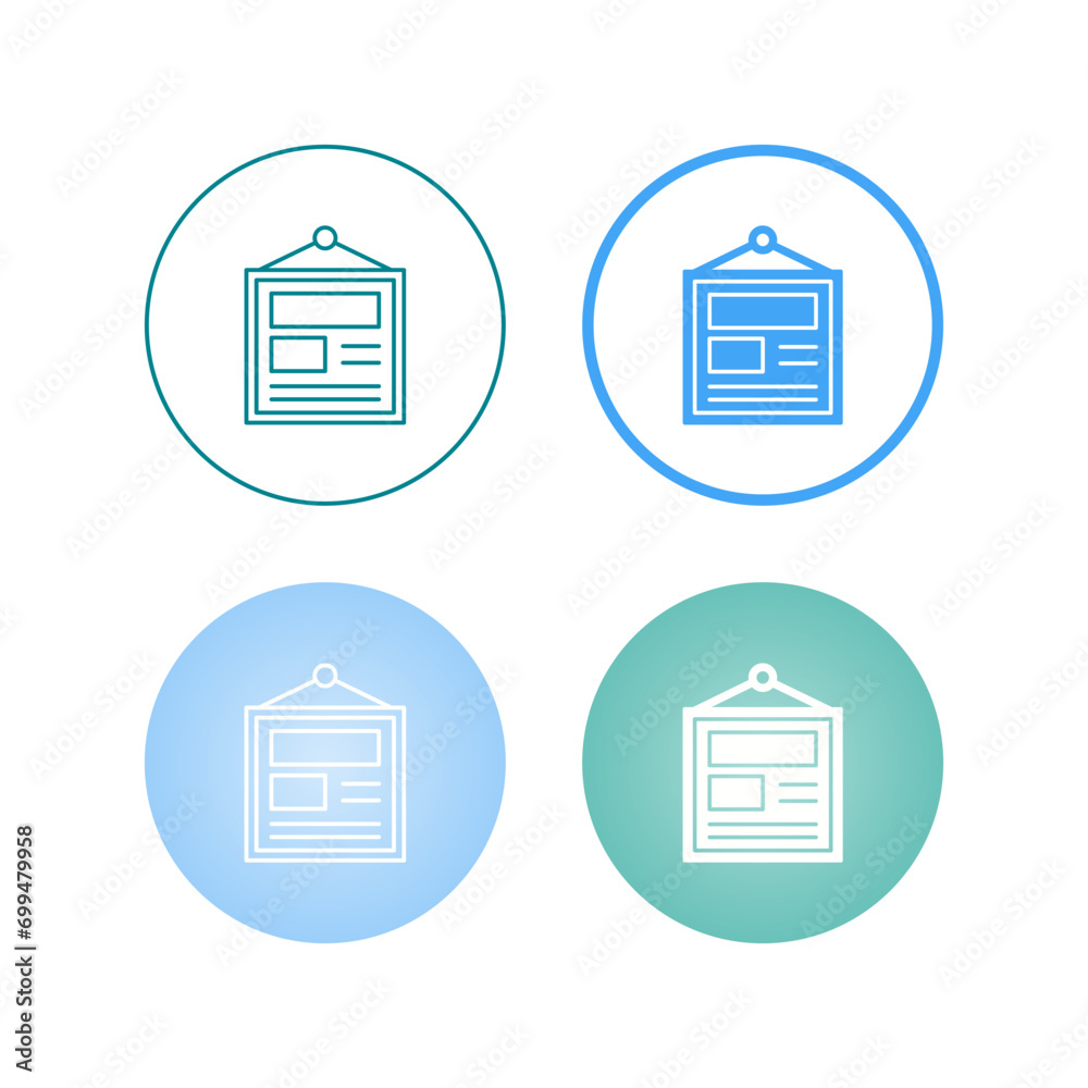 Poster Vector Icon Poster Vector Icon