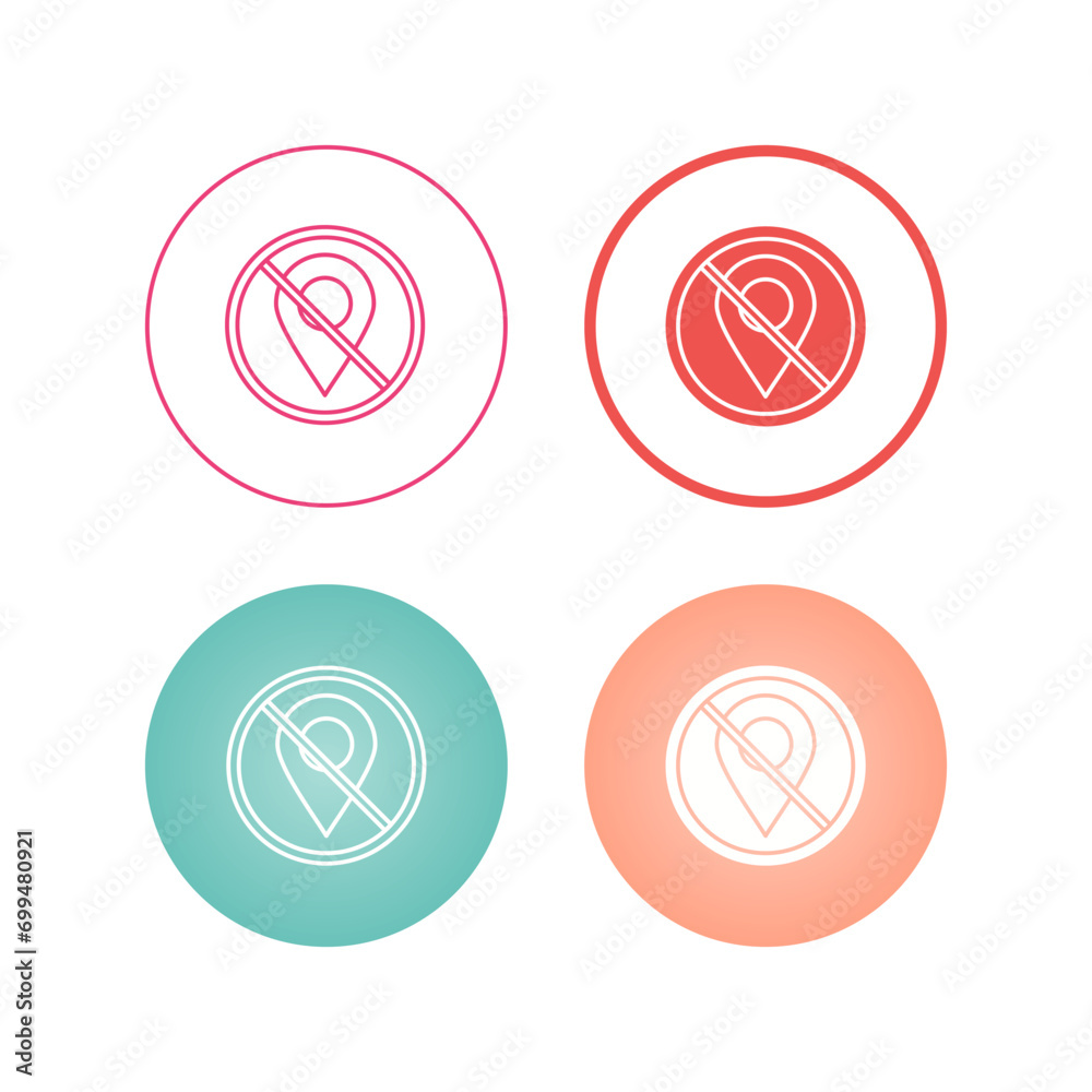 No Gps Vector Icon