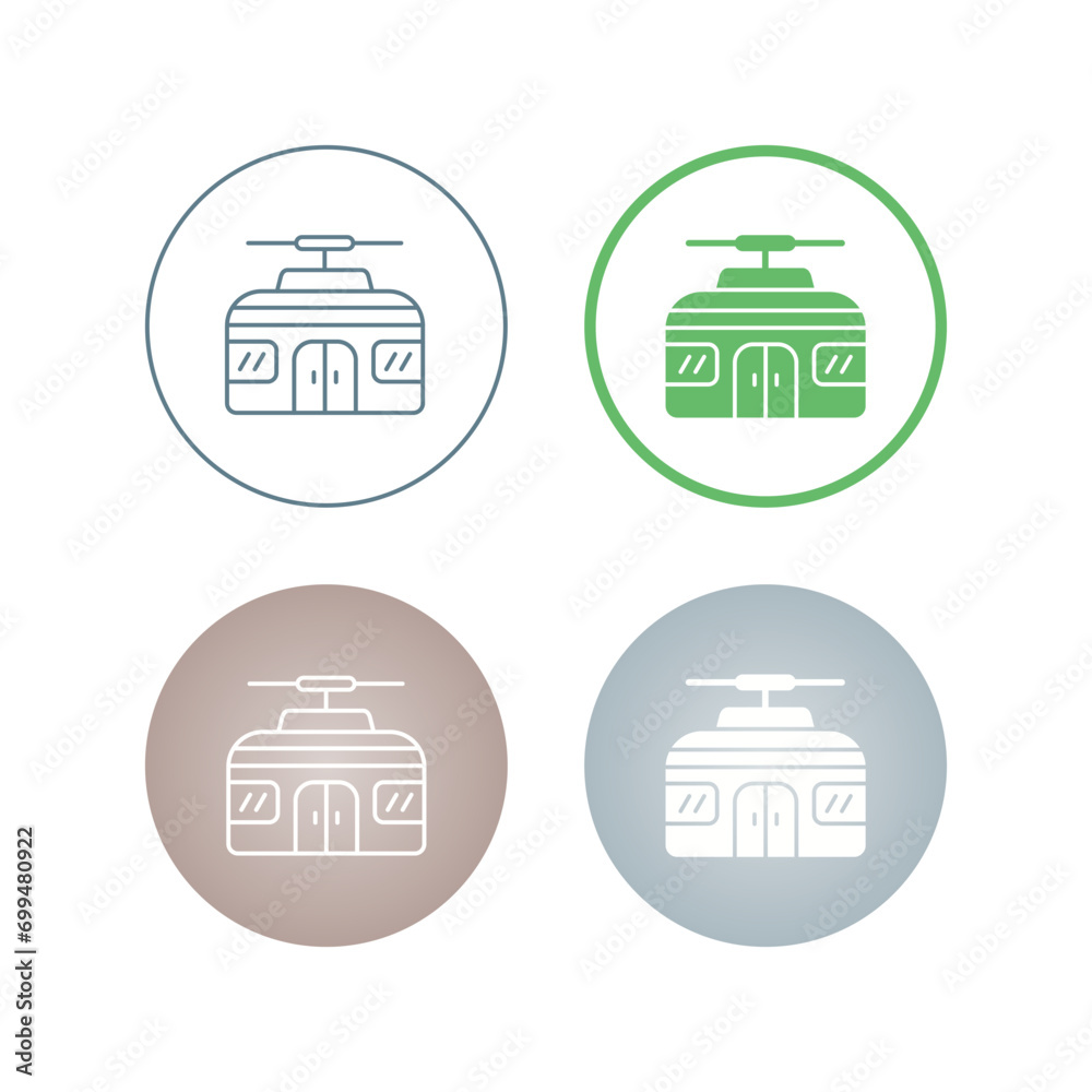 Cable Car Vector Icon Cable Car Vector Icon