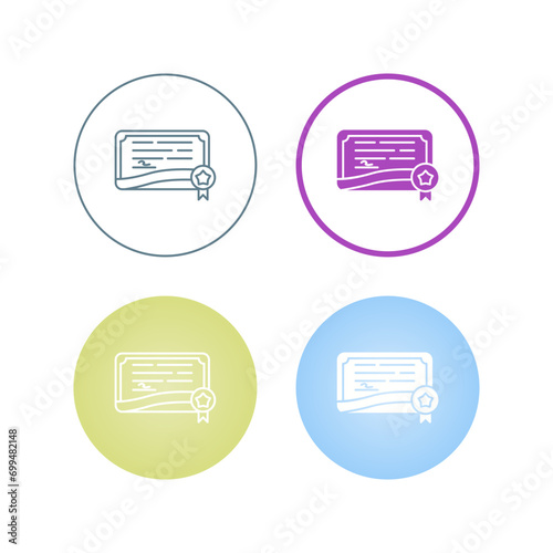 Certificate Vector Icon