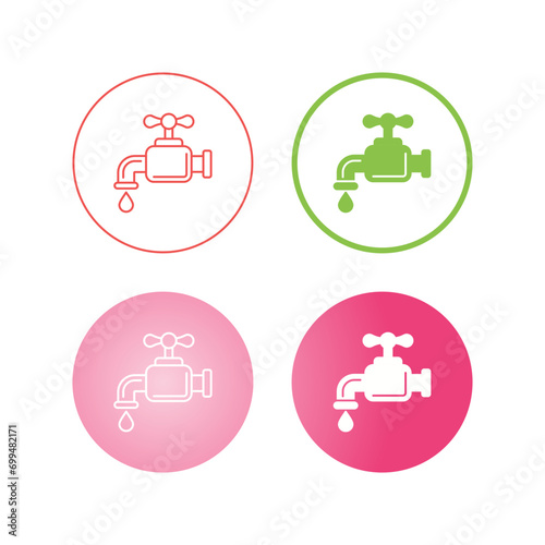 Water Faucet Vector Icon