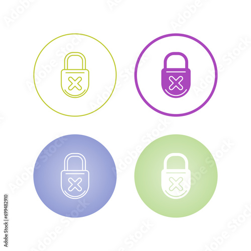 Unprotected Vector Icon