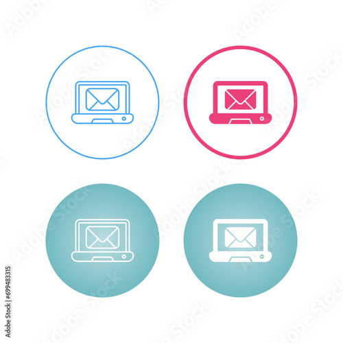 Laptop Mail Vector Icon