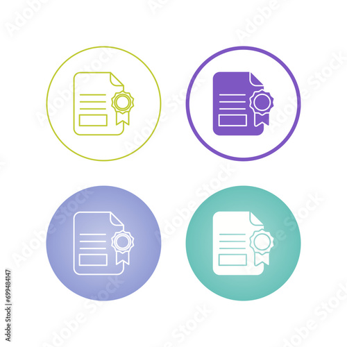 Certificate Vector Icon