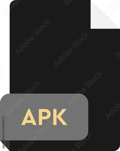 APK File Extension icon Crisp Corners grey colors