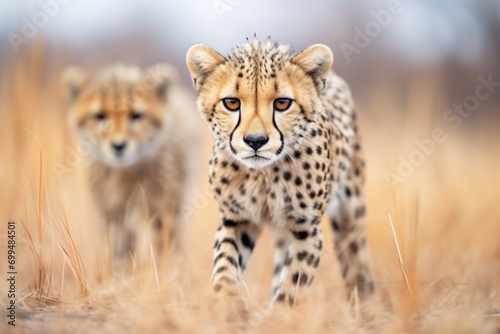cheetahs intense gaze during pursuit