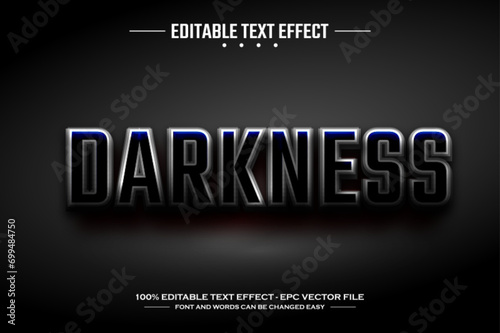 Darkness 3D editable text effect template