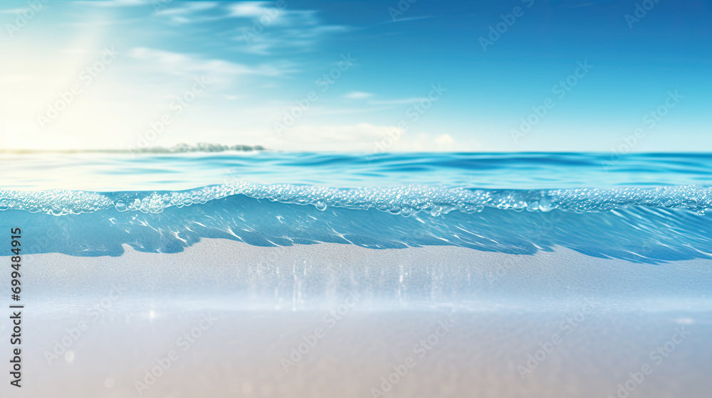 sea and sand  beach, summer banner 