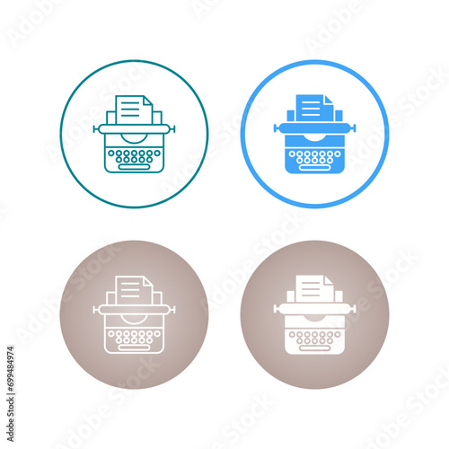 Typewriter Vector Icon