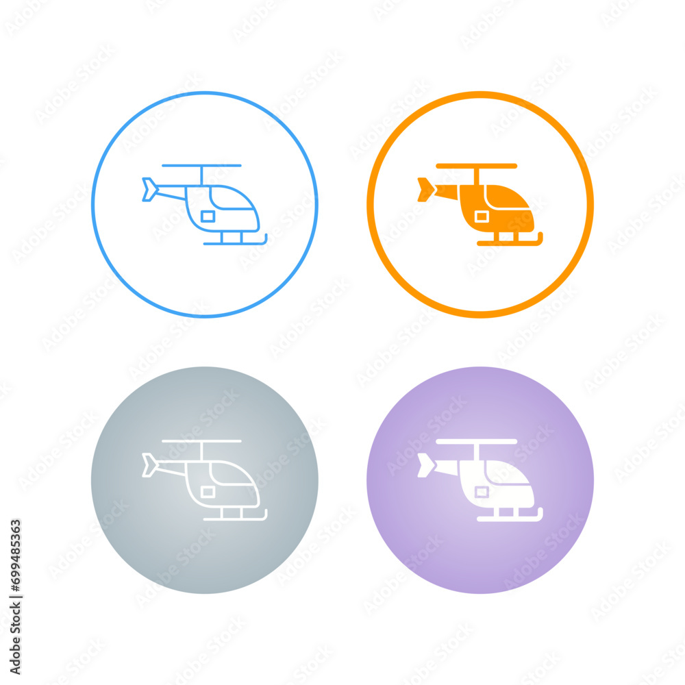 Helicopter Vector Icon Helicopter Vector Icon