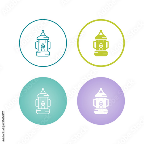 Oil Lamp Vector Icon