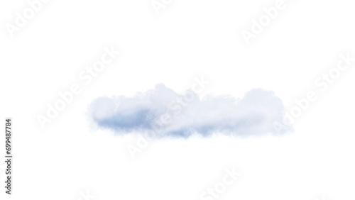 White clouds isolate on black background. 3d illustration