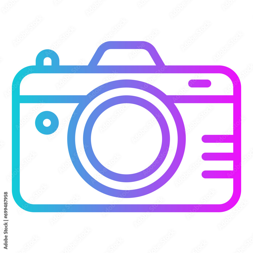 Camera Gradient Icon Design Vector Camera Gradient Icon Design Vector