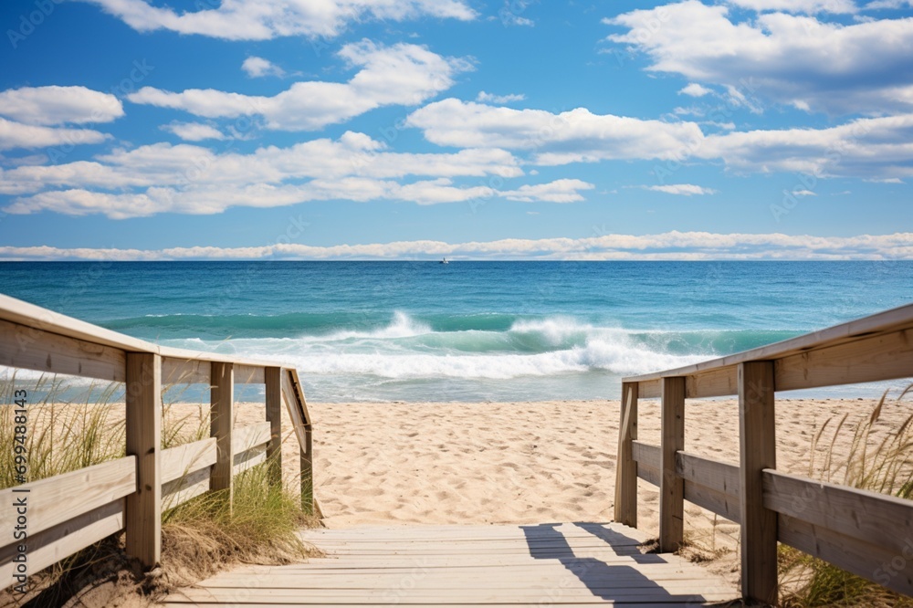 wooden bridge in the sea