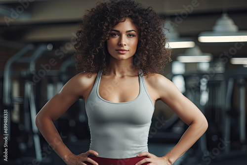 portrait of a gym woman in a gym 