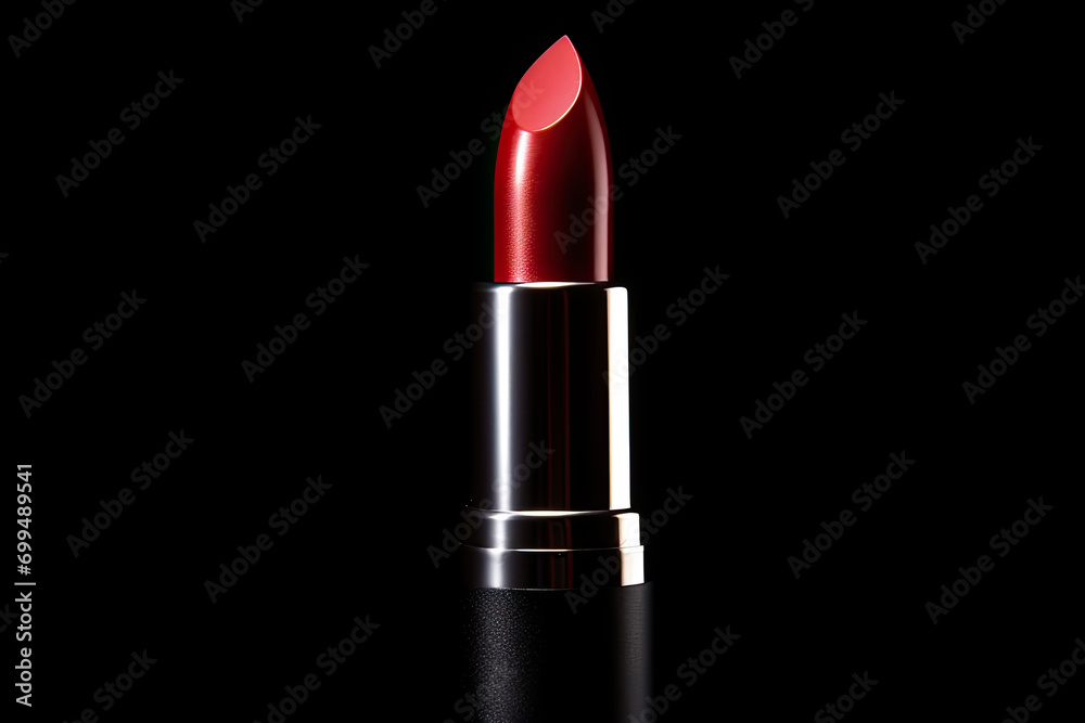 red lipstick isolated on red background red lipstick isolated on red background