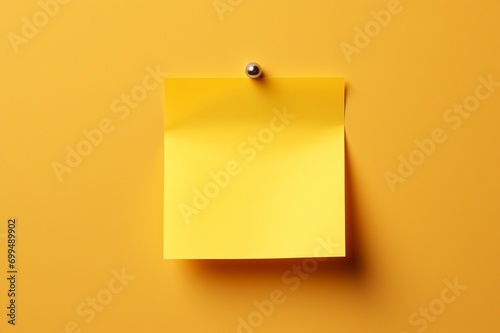 yellow sticky note with pin