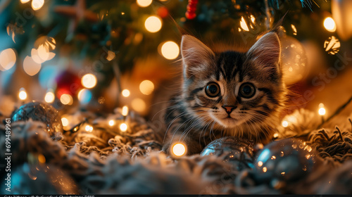 cat and christmas tree © GaffarHakan