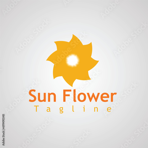 Sun Flower Logo Design (ID: 699490348)