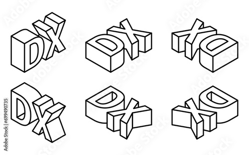 Simple 3D and stereoscopic character set for DX