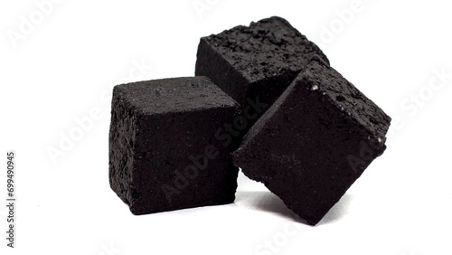 Coconut charcoal cubes for hookah photo