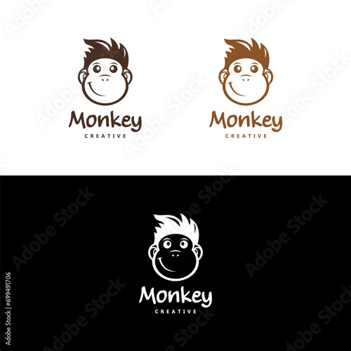 Monkey Geek Logo in Vector