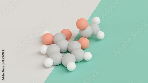 Aspirin drug molecule, illustration