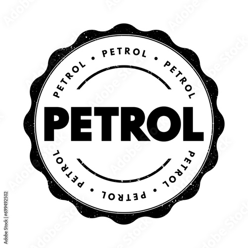 Petrol text stamp, concept background