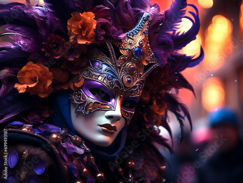 New Orleans Mardi gras Carnival celebration, Generative Ai © Artist Sakib
