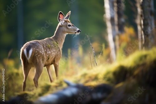 dappled sunlight on a duikers back in the clearing