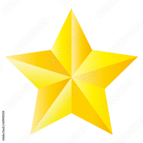 golden star isolated on white metal star isolated