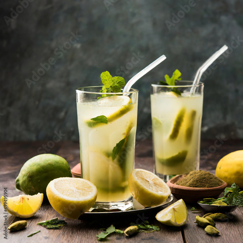 shikanji is lemonade originating from the punjab india photo