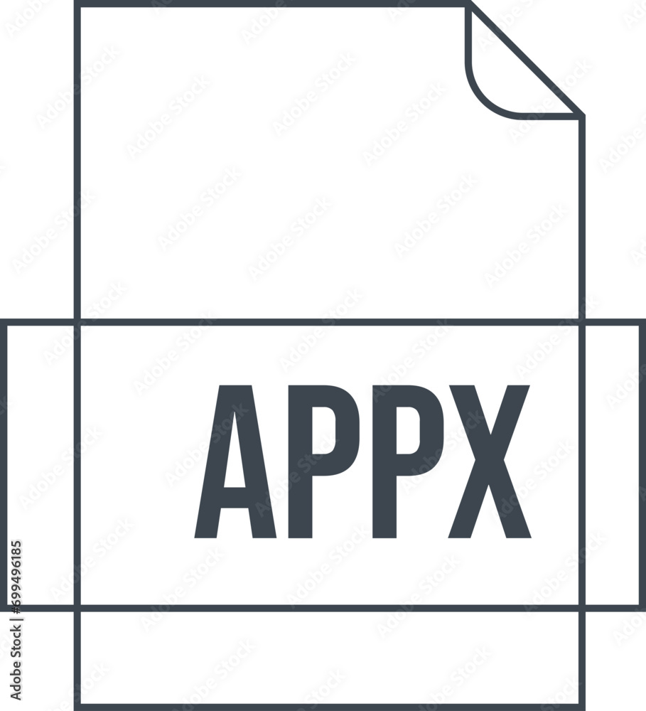 APPX  File Icon Crisp Thick outline sharp corners